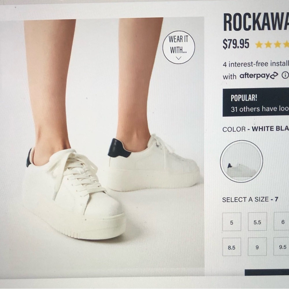 Steve Madden Rockaway White/Black